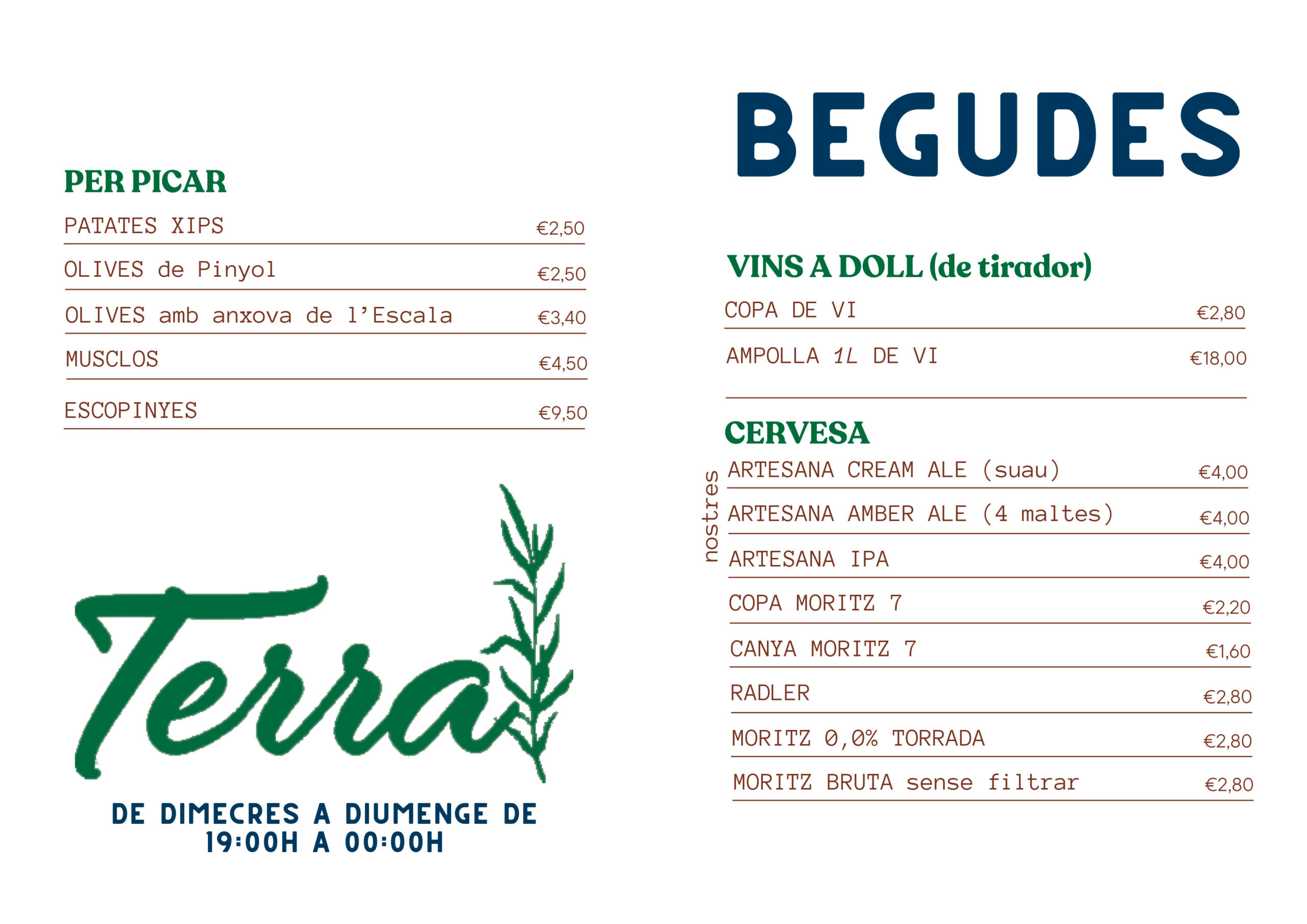 Begudes Terra